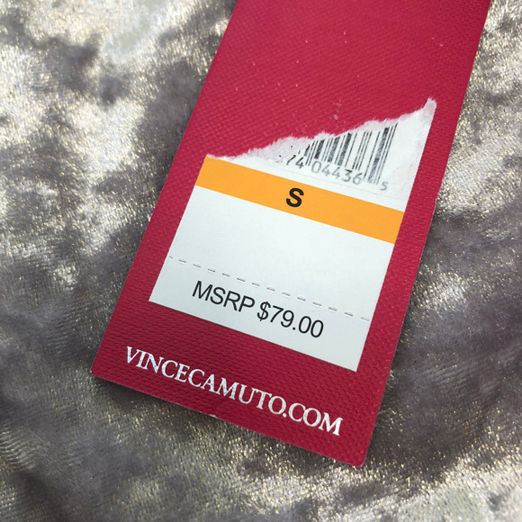 Vince Camuto NWT Grey Crushed Velvet Choker Top - Picture 8 of 8